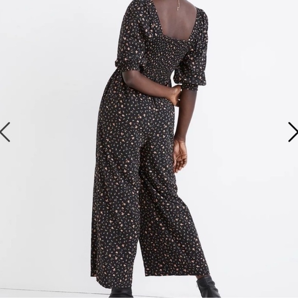 Floral Black Jumpsuit size 4 madewell - Picture 2 of 7